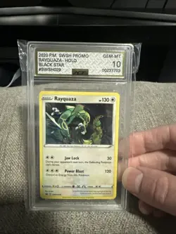 Pokemon Rayquaza SWSH029 Cosmos Holo Black Star Promo AGS 10 GEM MINT - Image 1