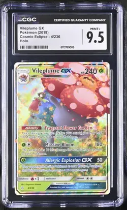 2019 Pokemon Cosmic Eclipse Vileplume GX 4/236 CGC 9.5 - Image 1