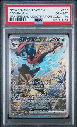 2024 POKEMON SVP EN-SV BLACK STAR PROMO #132 GRENINJA EX PSA 10 - Image 1