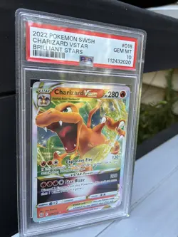 Charizard VSTAR PSA 10 Gem Mint 2022 Pokemon SWSH Brilliant Stars 018 - Image 1