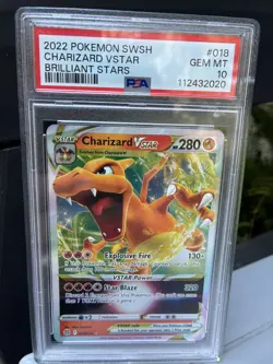 Charizard VSTAR PSA 10 Gem Mint 2022 Pokemon SWSH Brilliant Stars 018 - Image 2