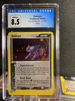 Pokemon Sableye Holo - ex Sandstorm 10/100 2003 CGC 8.5 - Image 1