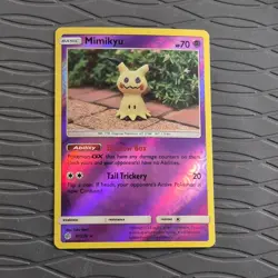 Mimikyu 97/236 Yuka Morri Clay Art Reverse Holo Cosmic Eclipse Pokemon Card - Image 1