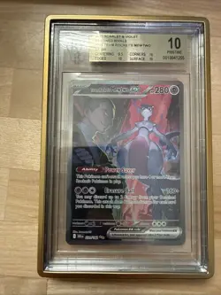 Pokemon Destined rivals Team Rocket’s Mewtwo Ex SIR 231/182 BGS Pristine 10 - Image 1