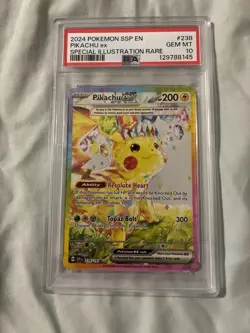 Pokemon Pickachu Ex 238/191 Surging Sparks Special Illustration Rare PSA 10 - Image 1