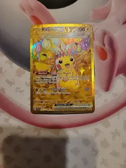 Pikachu EX #247/191 English Pokemon Sv08 Surging Sparks Hyper Rare Gold NM - Image 1