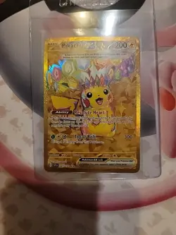Pikachu EX #247/191 English Pokemon Sv08 Surging Sparks Hyper Rare Gold NM - Image 3