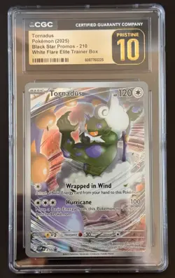 Tornadus 210 White Flare Elite Trainer Box Promo CGC 10 PRISTINE Pokemon - Image 1