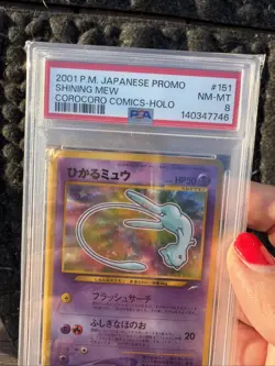 Pokemon 2001 P.M Japanese Promo Shining Mew PSA 8 - Image 4