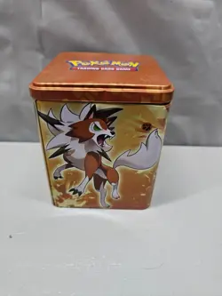 Pokemon TCG Mini Tin 2022 Farfetchd Lycanroc Cubone Mienshao Storage Box Empty - Image 1