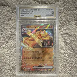 Pokemon Charizard ex 006/165 Pokemon 151 Full Art Holo Japanese AGS 10 - Image 1