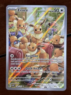 Pokemon Twilight Masquerade Eevee 188/167 Illustration Rare Holo - Image 1