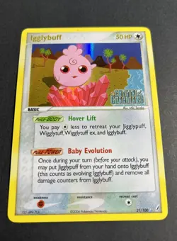 Pokemon TCG Igglybuff EX Crystal Guardians 21/100 Holo 2006 - Image 3