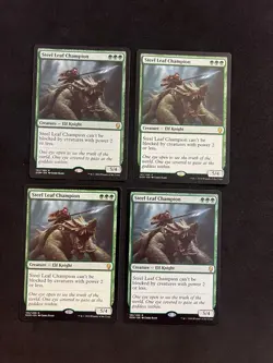 x4 Steel Leaf Champion [Dominaria] 4x Magic MTG Cards LP - Image 1