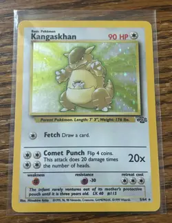 Pokemon TCG Kangaskhan 5/64 Jungle Holo Rare Card Unlimited MP - Image 1