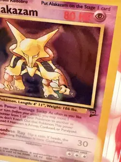 Pokemon Alakazam Base Set 2 Holo Unlimited Rare Card 1/130 - Image 3