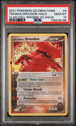 Pokemon Celebrations Classic Collection Team Magmas’s Groudon PSA 10 Gem Mint - Image 1