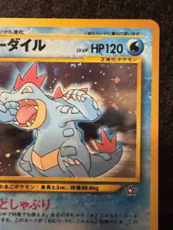 Feraligatr Holo Rare Neo Premium File 1 Pokemon Japanese # 160 LP-NM - Image 4