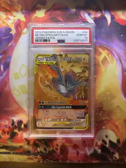 PSA Gem Mint 10 Moltres Zapdos Articuno GX Tag Team Pokemon Hidden Fates #44 - Image 1