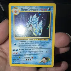 Pokemon TCG Giovanni's Gyarados Holo Swirl 5/132 Gym Challenge - Image 1