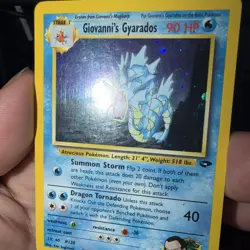 Pokemon TCG Giovanni's Gyarados Holo Swirl 5/132 Gym Challenge - Image 3