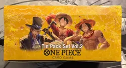New One Piece Card Game Tin Pack Set Vol.2 [TS-02] Display 12x Tins English Op13 - Image 1