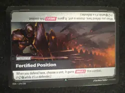 FORTIFIED POSITION 279/298 RIFTBOUND LEAGUE OF LEGENDS RARE FOIL ENGLISH CARD - Image 1