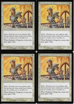 MTG: RADIANT'S DRAGOONS Urza's Legacy UNCOMMON; played, Excellent condition x4 - Image 1