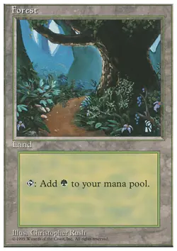 Magic the Gathering MTG Forest (377) Fourth Edition LP - Image 1