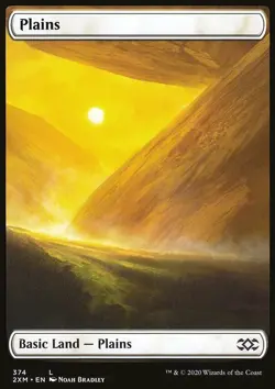 Magic the Gathering MTG Plains (374) Double Masters NM - Image 1