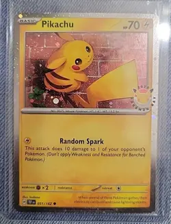 2026 Pikachu 051/162 Pokemon Day 30th Anniversary Stamped Promo Plus Coin Ect. - Image 2
