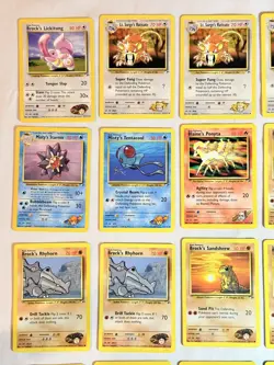 Pokemon Vintage GYM HEROES Card Lot of 42 - 1999 WOTC LP/Played - Image 2