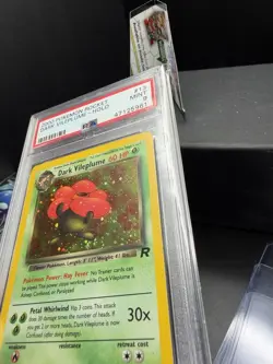 Pokemon TCG WOTC Team Rocket Dark Vileplume 13/82 Holo Rare SWIRL PSA 9 Mint! - Image 4