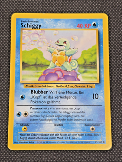 Squirtle Schiggy 63/102 Base Set German Pokemon Card Vintage 1999 - Image 1
