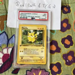 PIkachu 1st Edition W Stamp Duelist Promo 60/64 - 1999 Pokemon Jungle PSA 9 - Image 1