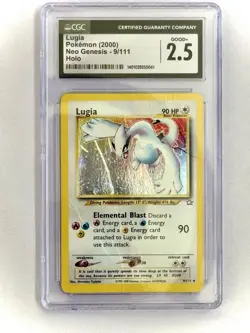 2000 Pokemon TCG Lugia Holo 9/111 Neo Genesis CGC 2.5 Good+ - Image 1