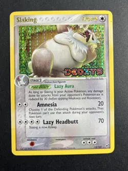 Pokemon TCG Slaking EX Deoxys 15/107 Holo Rare Reverse Holo 120HP Nintendo 2005 - Image 1