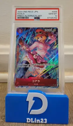2024 ONE PIECE JAPANESE PRB01 KOALA ALT ART OP05-006 PSA 10 GEM MINT - Image 1