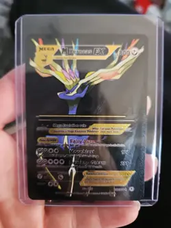 M Xerneas EX Black Foil Fan Art Textured Vinyl Collector Pokemon Card 159/300 - Image 1