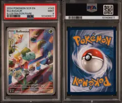 2024 POKEMON SCR EN-STELLAR CROWN ILLUSTRATION RARE #143 BULBASAUR PSA 9 - Image 3