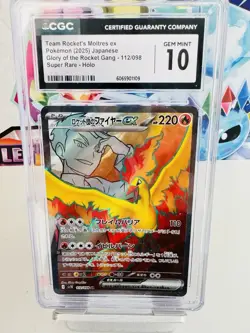 Pokemon Team Rockets Moltres Ex #112, Glory Of The Rocket Gang, CGC Gem Mint 10! - Image 1