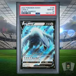 Lugia V 2022 Pokemon Sword & Shield Silver Tempest EN #138/195 PSA 10 GEM MINT - Image 1