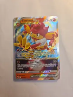 Pokemon Simisear VSTAR 023/159 Crown Zenith card Near Mint - Image 1