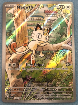 Pokemon TCG Meowth 106/094 Illustration Rare Holo Full Art NM Card - Image 1