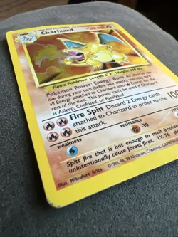 1995 Charizard Holo Metal Card 4/102 Pokemon Rare MT+ Condition - Image 3