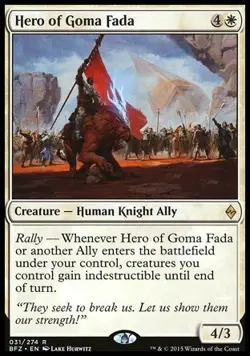 Magic the Gathering MTG Hero of Goma Fada (31) Battle for Zendikar NM - Image 1