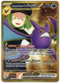 Pokemon Team Rocket's Crobat ex 242/182 Sv10: Destined Rivals Hyper Rare - Image 1