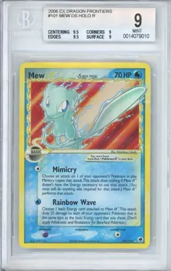 Pokemon Mew Gold Star EX Dragon Frontiers Holo Ultra Rare #101 BGS 9 - Image 1