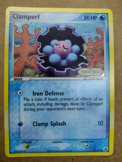 Pokemon Card - Clamperl EX Legend Maker 51/92 Reverse HOLO Stamped Excellent - Image 1
