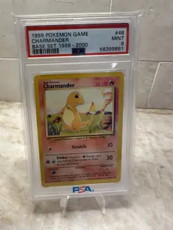 1999 POKEMON BASE SET UNLIMITED #46 CHARMANDER PSA 9 - Image 1